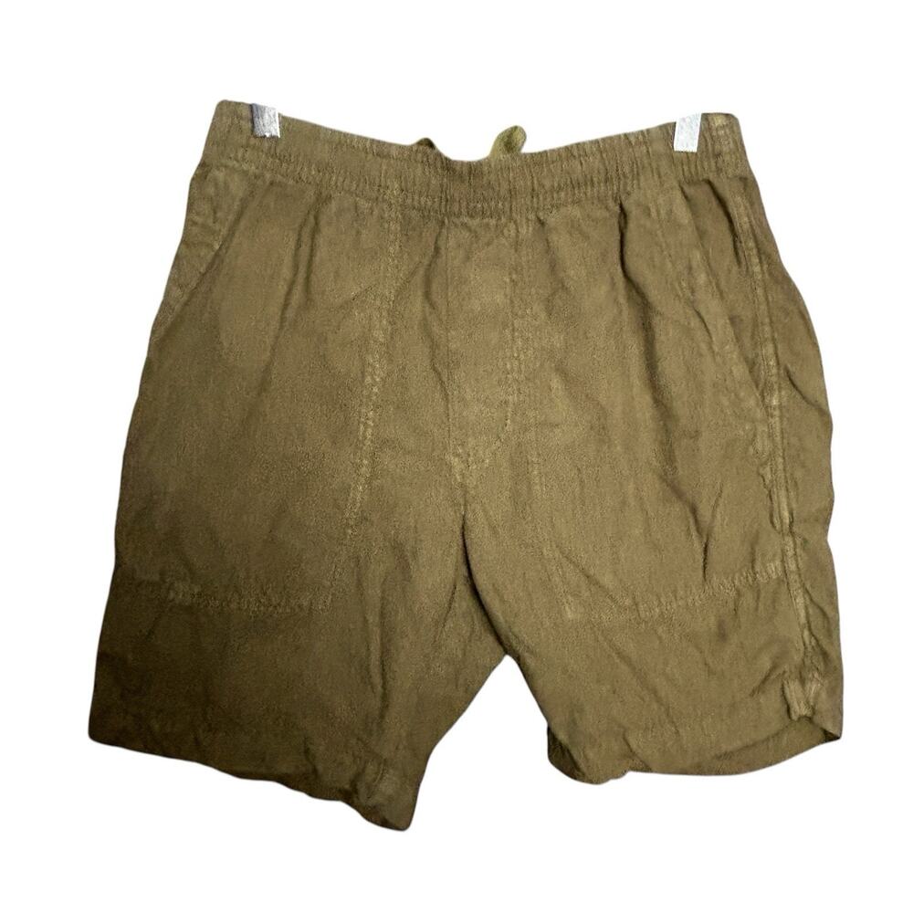 Todd Snyder Shorts Mens XS Olive Green Linen Blend Pull On Casual Basic Beach